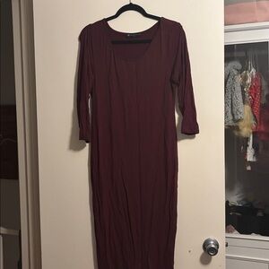 Fashion to Figure Burgundy Midi Dress